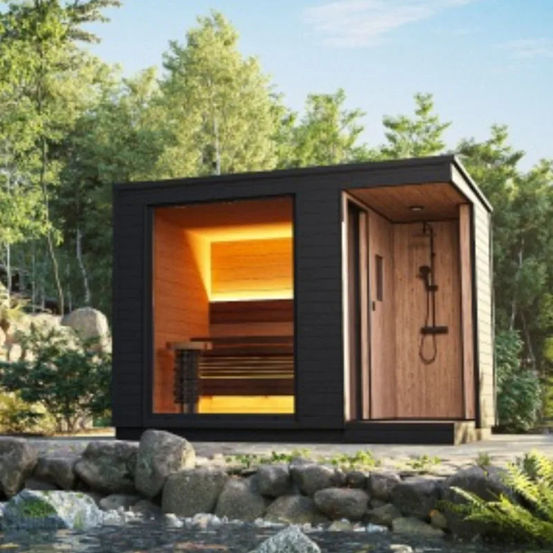 2-6 Person Outdoor Traditional Smart Sauna & Steam Shower Room