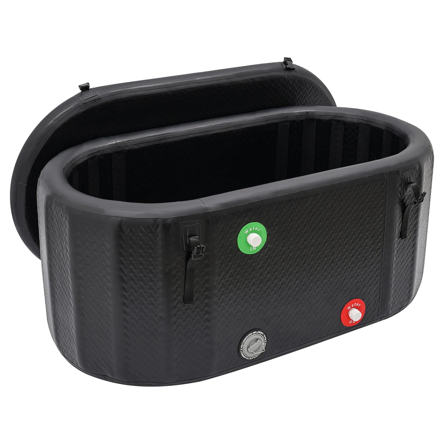 150*80cm Inflatable Ice Bath Tub for Athletes Recovery Portable Cold Plunge Tub Large Capacity 370L with Pump for Muscle Relax