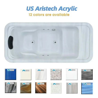 Acrylic chiller ice bath 1-2 people recycling square self-test system intelligent WIFI cold plug with ozone and filter