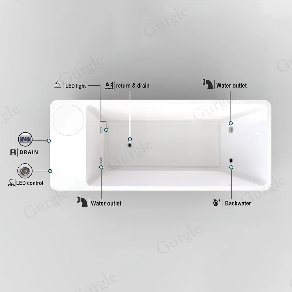 Wifi App Control Ice Bath Tub Athletes Recovery Acrylic Cold Plunge All in With Built in Chiller