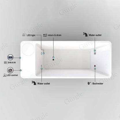 Wifi App Control Ice Bath Tub Athletes Recovery Acrylic Cold Plunge All in With Built in Chiller