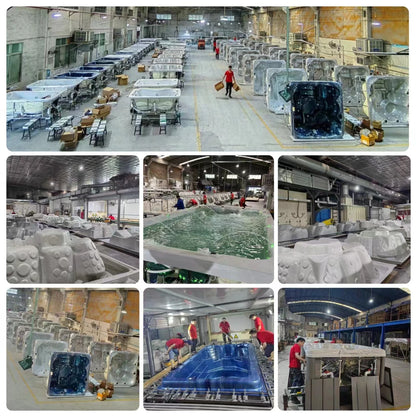 Acrylic chiller ice bath 1-2 people recycling square self-test system intelligent WIFI cold plug with ozone and filter