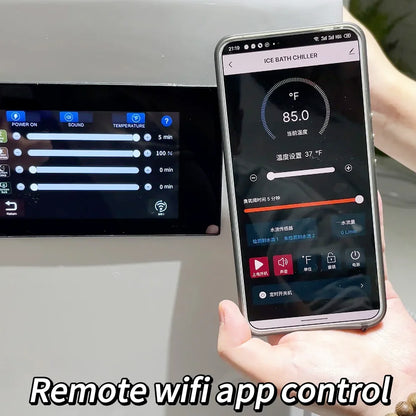 Wifi App Control Ice Bath Tub Athletes Recovery Acrylic Cold Plunge All in With Built in Chiller